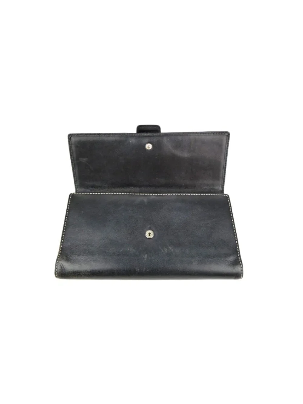 Coach Soho Black Leather Trifold Wallet